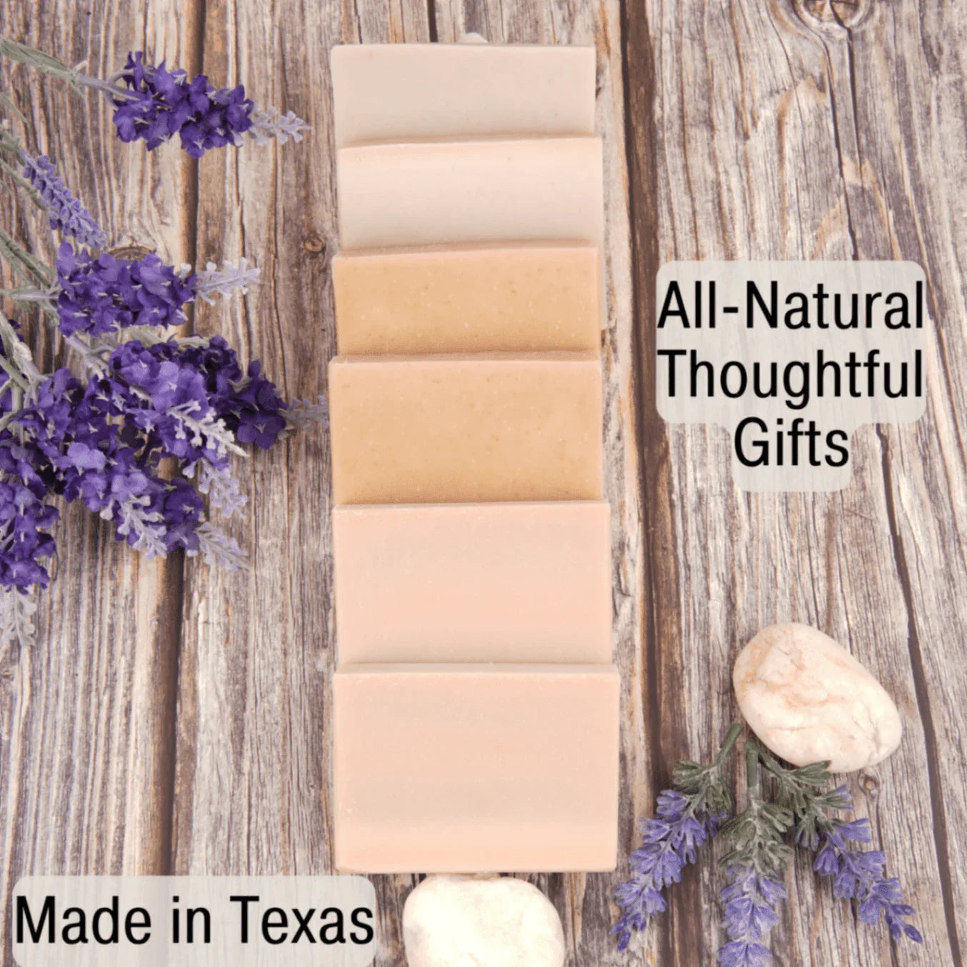 Lavender Soap Gift Set – 6 Natural Lavender Themed Bars & Soap Dish - Bonuderm