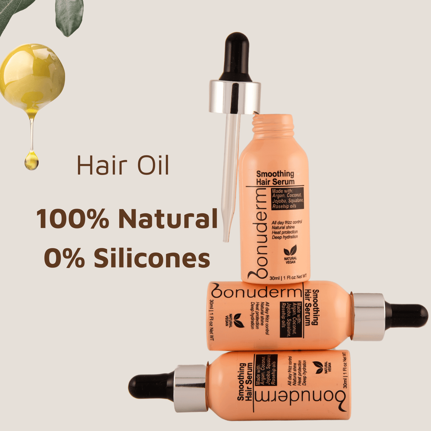 Silicone-Free Hair Oil - Bonuderm