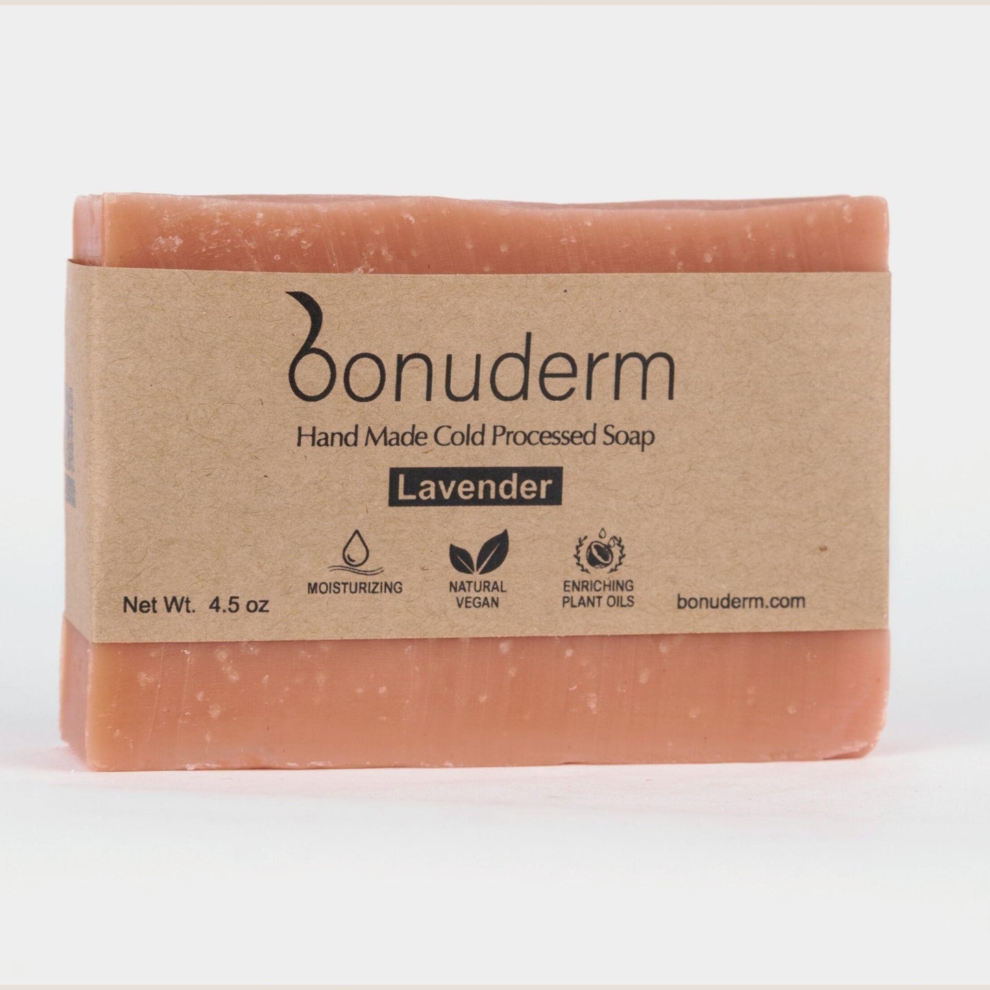 Body, Face, and Hand Soap: Mild Lavender Soap - Natural Bar Soap for Pure and Gentle Cleansing - Bonuderm