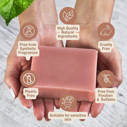 Body, Face, and Hand Soap: Mild Lavender Soap - Natural Bar Soap for Pure and Gentle Cleansing - Bonuderm