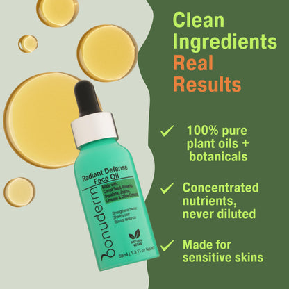 face oil for dry skin made with clean ingredients, 100% pure oils made for sensitive skin