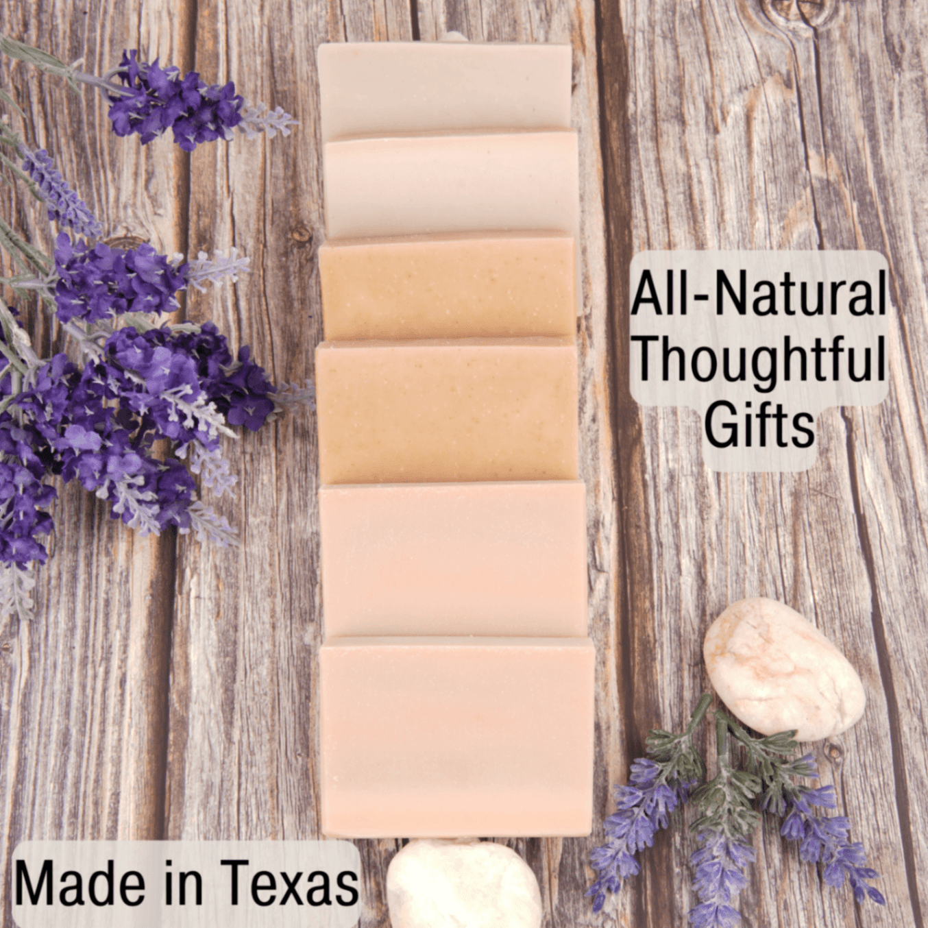 Lavender Soap Gift Set – 6 Natural Lavender Themed Bars & Soap Dish - Bonuderm