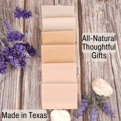 Lavender Soap Gift Set – 6 Natural Lavender Themed Bars & Soap Dish - Bonuderm