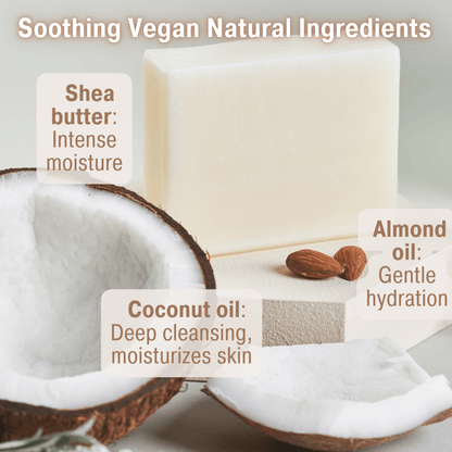 Mild Unscented Soap - Gentle & Pure, Moisturizing, Scentless Bar Soap - Bonuderm