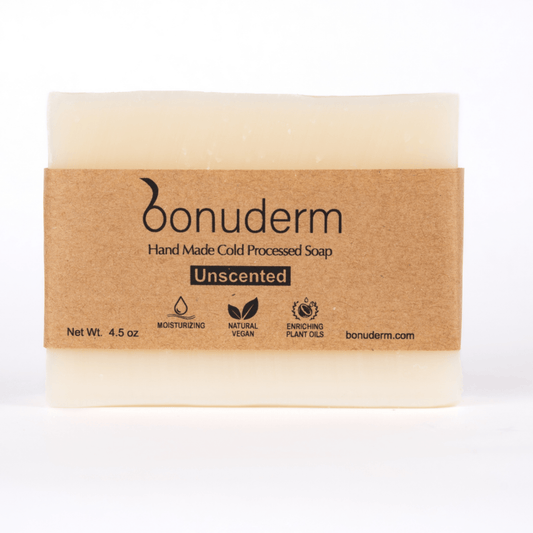 Mild Unscented Soap - Gentle & Pure, Moisturizing, Scentless Bar Soap - Bonuderm