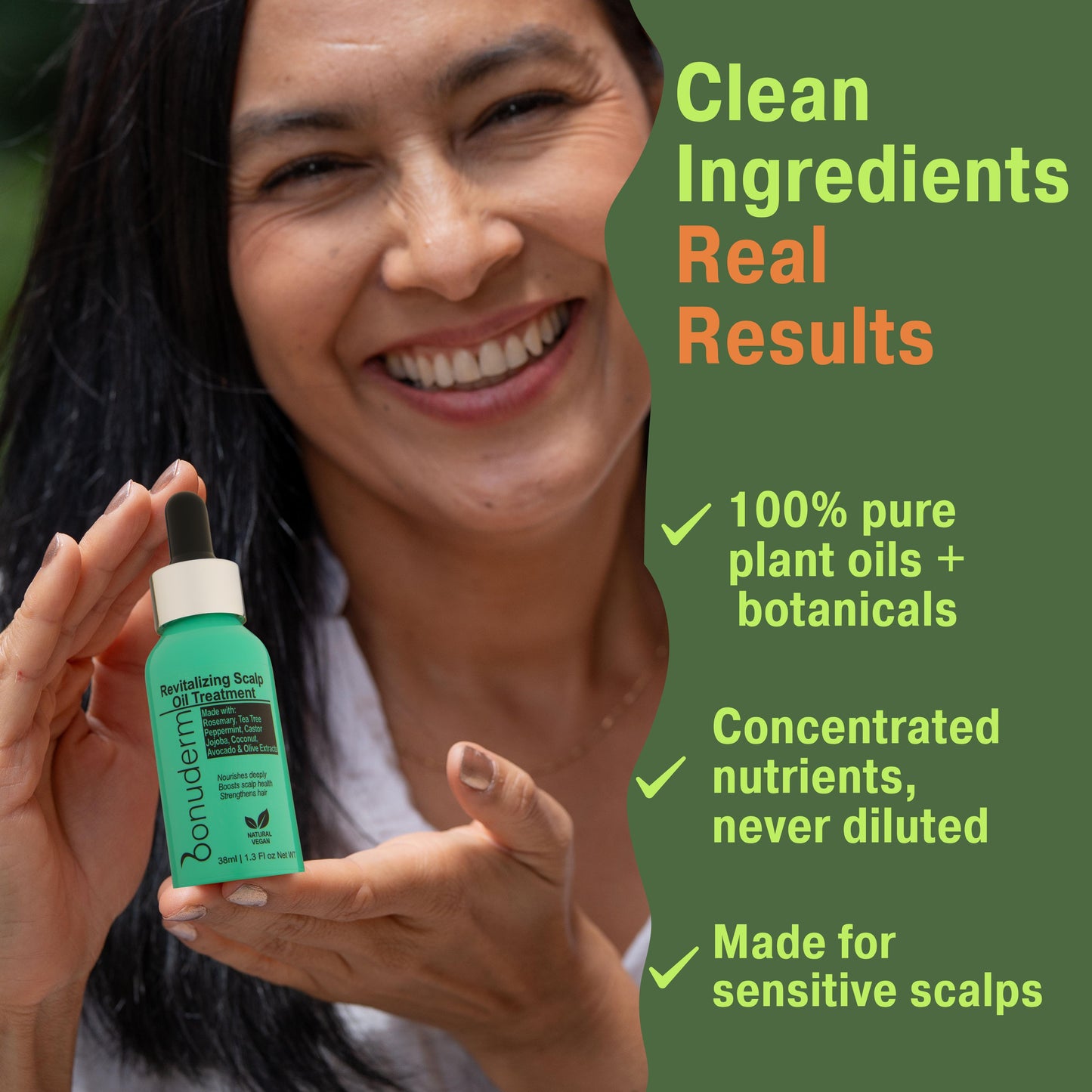 scalp oil for dry scalp with Clean ingredient made with pure plant oils and botanicals