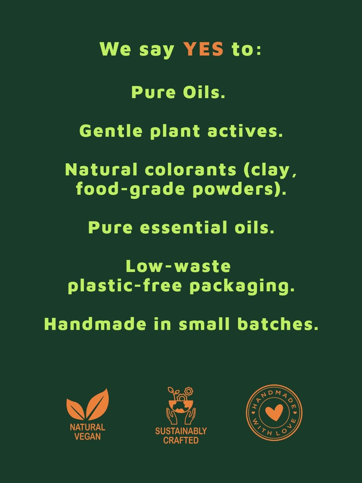 Green background with text and logos promoting natural sensitive skin skincare products