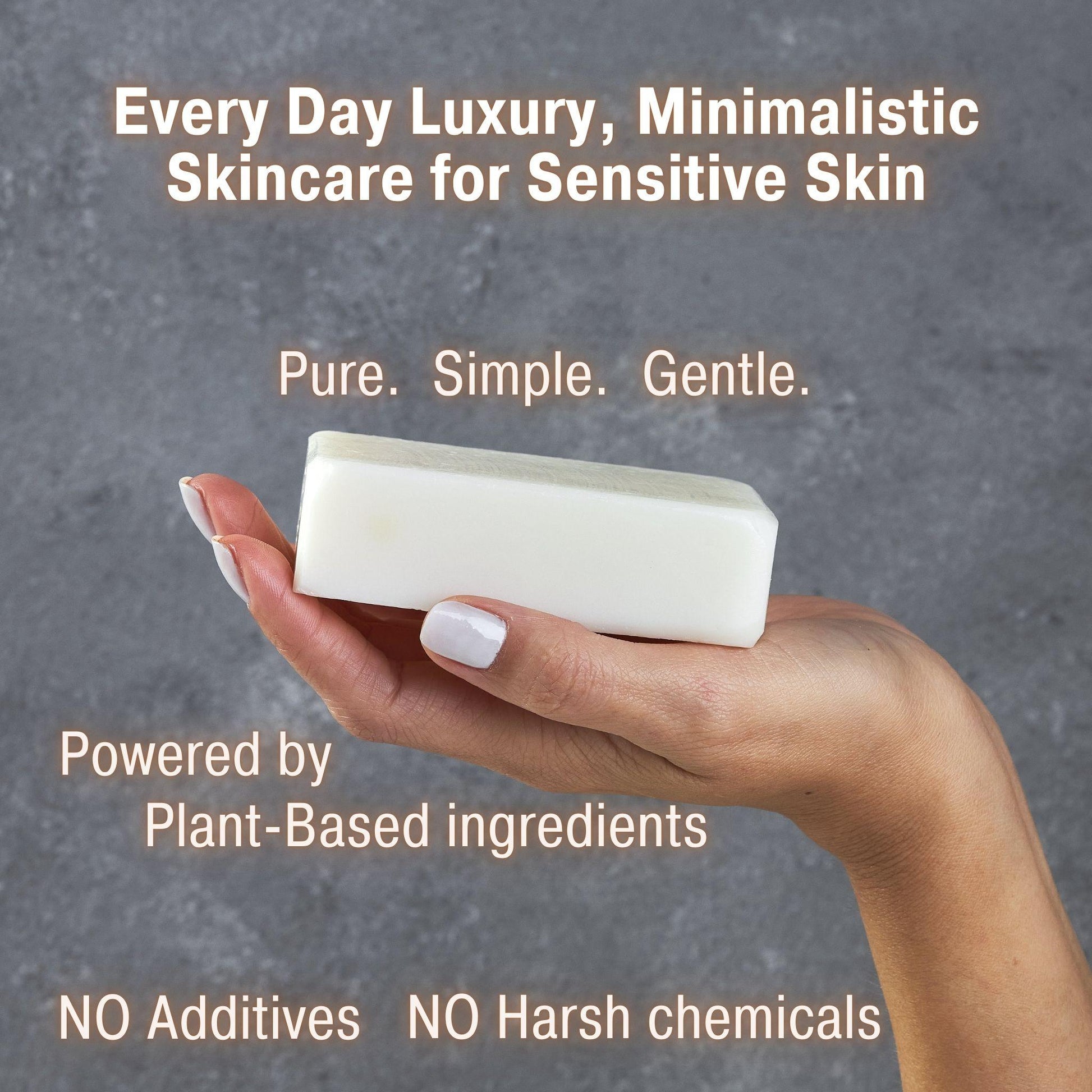 Unscented Natural Vegan Bar Soap - Moisturizing Hand, Body & Face Bars for Sensitive Skin - Bonuderm